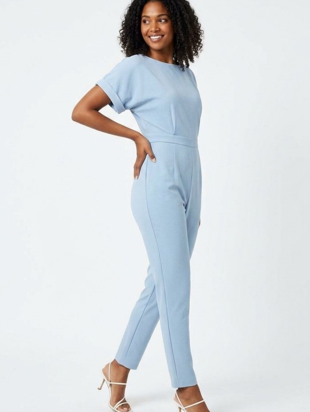 Alexia Admor Sadie Boatneck Tapered Jumpsuit